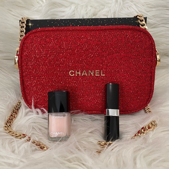 Chanel Natural Touch Cosmetic Pouch to Crossbody Purse Bag - Picture 2 of 9